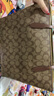 蔻馳（COACH）【官方授權(quán)店】奢侈品女包ZIP30系列托特包單肩手提包送女友禮物 4455IME74卡其棕色配色 曬單實(shí)拍圖