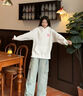 WYKZ品牌聯(lián)名衛(wèi)衣女寬松連帽2025新品潮牌情侶上衣服春秋長袖T恤男女 065款白色 L (115-130斤) 曬單實(shí)拍圖
