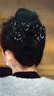 鉑思亞巴黎王妃路易斯系列發(fā)夾女高雅氣質(zhì)花朵抓夾后腦勺盤發(fā)鯊魚夾發(fā)飾 黑色 8cm 曬單實拍圖