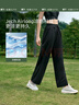 蕉下（beneunder）防曬褲闊腿褲女夏季寬松直筒顯瘦休閑褲子女士AL206 霧海灰 M 曬單實拍圖