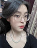 QMXD漸變微笑項鏈女施家珍珠碎銀子輕奢高級感高端鎖骨鏈女人造珍珠 典雅白施家人造珍珠 曬單實(shí)拍圖