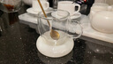 綠昌明咖啡杯雙層玻璃杯帶把手高顏值杯子防燙防爆水杯牛奶200ml 2支 曬單實(shí)拍圖