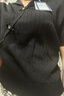玖姿·安娜蔻國風設計感針織衫女裝夏款肌理條紋V領套頭衫黑紫 素黑 L 曬單實拍圖