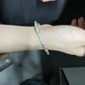 9999足銀手鐲滿天星純銀手鐲女實心推拉鐲子情人節(jié)送老婆節(jié)日禮物 滿天星手鐲+證書+專柜禮盒 按件出售 曬單實拍圖