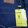 花花公子(PLAYBOY)【男士直筒彈力】新款高腰牛仔中青年大碼長褲 【1條裝】淺藍 三角條紋 32 【腰圍2尺5】120-125斤 曬單實拍圖