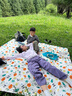 京東京造 戶外野餐墊公園帳篷防潮墊露營墊超聲波可機洗地墊繁花200*200cm 曬單實拍圖