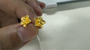 周六福七夕禮物黃金耳釘女足金999花卉耳飾耳針 計價 2.23g 曬單實拍圖