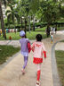 回力兒童泳衣女童分體長(zhǎng)袖長(zhǎng)褲女孩中大童速干游泳五件套34065紫色4XL 曬單實(shí)拍圖