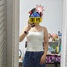 啄木鳥漫畫胸吊帶背心女夏外穿2025新款內(nèi)搭帶胸墊無袖上衣 白色  M 曬單實拍圖
