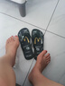 男士夏季人字拖鞋男潮個(gè)性潮流防滑耐磨外穿夾腳沙灘男款拖鞋 PLUS黑色 44-45 曬單實(shí)拍圖
