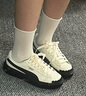 彪馬（PUMA）【厚底鞋】復(fù)古增高花瓣鞋女新款休閑板鞋PLATFORM397250 米白色-黑色-古銅色-01 38 曬單實拍圖