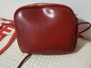 可丹妮女包簡(jiǎn)約時(shí)尚貝殼包女士單肩斜挎小包包 紅色 曬單實(shí)拍圖