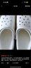 名創(chuàng)優(yōu)品（MINISO）洞洞鞋女男夏季外穿沙灘涼鞋防滑厚底踩屎感包頭涼拖鞋骨白38-39 曬單實(shí)拍圖
