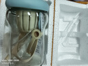 高顏值玻璃花茶杯顏值帶吸管玻璃杯茶杯水杯咖啡杯 藍色 500ml 曬單實拍圖