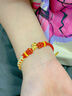 中國黃金（CHINA GOLD）黃金手鏈和田玉手鏈女款足金馬上有錢七夕情人節(jié)禮物送女朋友老婆 京速達*足金元寶馬手串 約1.3g【中金禮盒】 曬單實拍圖
