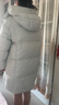 艾萊依（ERAL）女士羽絨服軟糯泡芙中長(zhǎng)款羽絨服可脫卸連帽鴨絨保暖加厚羽絨服 冰清藍(lán) S 155【建議80-110斤】 曬單實(shí)拍圖