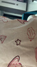 迷你木木屋兒童睡衣春夏男女童棉七分袖開衫家居服套裝 白/藍節(jié)日小熊 140  曬單實拍圖