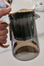 茶立方磁吸飄逸杯茶水分離全玻璃內膽泡茶壺家用辦公室沖茶器過濾花茶壺 胡桃木 500ml 曬單實拍圖
