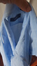 杉杉（FIRS）短袖襯衫男格子休閑襯衣中年商務(wù)正裝 2004藍(lán)色短袖 43  曬單實拍圖