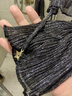 COCOBELLA銀蔥亮絲鏤空微透視遮陽衫女通勤黑色小開衫LC606-2 黑琉璃 S 曬單實(shí)拍圖