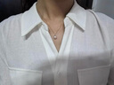 BEAUFINA珠寶akoya海水珍珠項(xiàng)鏈極光正圓吊墜女簡(jiǎn)約優(yōu)雅18k金頸飾 7.5-8mm+贈(zèng)925銀鏈 曬單實(shí)拍圖