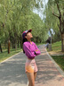 馬孔多（macondo）女子連帽防曬長(cháng)袖T恤3代吸濕速干雙C腰線(xiàn)原紗涼感抗菌防曬 超亮紫 M 【105-115斤】 曬單實(shí)拍圖