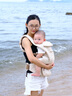 ERGObaby二狗背帶嬰兒抱娃神器四季透氣外出旅行遛娃神器breeze解放雙手 Deluxe自然米色+口水巾 曬單實(shí)拍圖