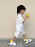 G.duck小黃鴨童裝男童套裝夏季2025新款海綿寶寶兒童衣服男孩襯衣兩件套 白色 110 建議4~5歲【100-110cm】cm 曬單實(shí)拍圖