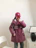 鴨鴨中長(zhǎng)款羽絨服女士2025年冬季新款時(shí)尚保暖韓版收腰顯瘦派克服外套 黑色 M 曬單實(shí)拍圖