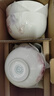 華光骨瓷碗套裝十件套 釉中彩抗菌餐具套裝 6寸面碗4.5米飯碗 10只碗 花好月圓 曬單實(shí)拍圖