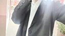 奧霂霖雙排扣西裝男士套裝感痞帥英倫雅痞黑色休閑西服外套潮 雙排扣西服 S 曬單實(shí)拍圖