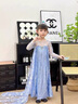 G.duck童裝艾莎公主裙女童連衣裙夏季2025新款兒童夏裝披風(fēng)愛(ài)莎裙子女孩 艾莎公主裙+皇冠魔法棒 100 建議90-100cm3-4歲cm 曬單實(shí)拍圖