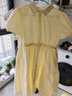 革曼孕婦連衣裙夏裝2024新款高品質(zhì)法式氣質(zhì)減齡過(guò)膝短袖薄款孕婦長(cháng)裙 黃色 L 曬單實(shí)拍圖