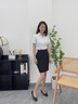 伊婭莎職業(yè)半身裙女夏季西裝包臀裙氣質(zhì)a字短裙女士工作裙高腰一步西裙 22038黑色短款【松緊腰/后開叉】 L 推薦100-110斤 曬單實拍圖