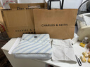 CHARLES&KEITH丹寧斜紋大容量折疊托特包生日禮物七夕禮物CK2-20671718-1 Light Washed Denim淺牛仔藍(lán)色 M 曬單實(shí)拍圖