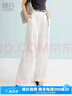 晚白【斷碼清倉】2025夏款褲子萊賽爾闊腿褲女【不含腰帶】 白色 27 曬單實(shí)拍圖