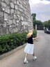 帛芮半身裙女夏季2025薄款日系休閑百搭高腰A字防走光顯瘦五分裙子 曬單實(shí)拍圖