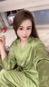 真絲睡衣女夏季短袖短褲家居服夏款輕奢桑蠶絲薄款高級(jí)感休閑 竹葉青【長袖+長褲】 L 【體重110-120斤】 曬單實(shí)拍圖