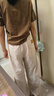 半度閑女童夏裝短袖工裝套裝中大童薄款2025新款兒童兩件套潮 咖色  160 曬單實拍圖
