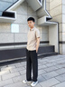Cebrodz法國 休閑褲男2025年夏季薄款寬松直筒男褲垂感速干冰絲彎刀褲子 黑色 L 曬單實拍圖