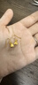 蜜金（HoneyGold）珠寶黃金耳釘足金古法手工金稱(chēng)心如意耳墜HGJ1584送女友禮物 2.90g 現貨 工費170元 曬單實(shí)拍圖
