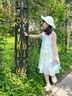 La Chapelle拉夏貝爾女童連衣裙2025新款洋氣兒童夏裝漸變色公主裙女寶寶裙子 藍色 120 建議身高111-120cm 曬單實拍圖
