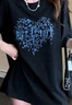 LOVER RUCCI歐貨大版中長款t恤女遮屁股大碼200斤高個(gè)子加長版寬松顯瘦T恤裙 黑色遮臀款/純棉 XL 120-150斤 曬單實(shí)拍圖