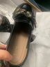 百思圖商場同款時尚學(xué)院蝴蝶結(jié)樂福鞋女單鞋WA399AA4 黑色 36 曬單實拍圖