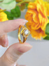 COISE 黃金戒指女999足金戒指素圈求婚訂婚戒指結婚禮物送老婆 黃金戒指開(kāi)口款 可調大小 配送證書(shū) 曬單實(shí)拍圖