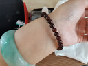 妍韻珠寶印度小葉紫檀木手串把件和田玉轉(zhuǎn)運珠正宗檀香女士款佛珠手鏈 6mm 曬單實拍圖