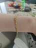 中國(guó)黃金（CHINA GOLD）四葉草黃金手鏈女士足金手串轉(zhuǎn)運(yùn)珠首飾七夕情人節(jié)禮物送女友老婆 足金雙層四葉草手鏈約2.1g 曬單實(shí)拍圖