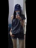 栢啟歆韓版復(fù)古牛仔短褲女低腰露臍彈力緊身顯瘦包臀卷邊時(shí)尚百搭熱褲女 翻邊牛仔短褲(尺碼偏小卡碼拍大) XL （115-125斤） 曬單實(shí)拍圖