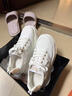 岳領(lǐng)楊冪同款小白鞋女鞋2025新款爆款厚底內增高女鞋春夏透氣休閑板鞋 HK39夏天小白鞋[白拼杏] 37 曬單實(shí)拍圖