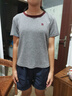 愛(ài)居兔時(shí)尚短袖T恤女2025年夏季新款經(jīng)典條紋短袖T恤ENTBJ2Q046A 中灰條紋50 L 曬單實(shí)拍圖